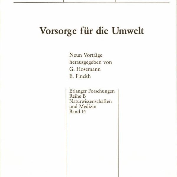 Vorsorge für die Umwelt