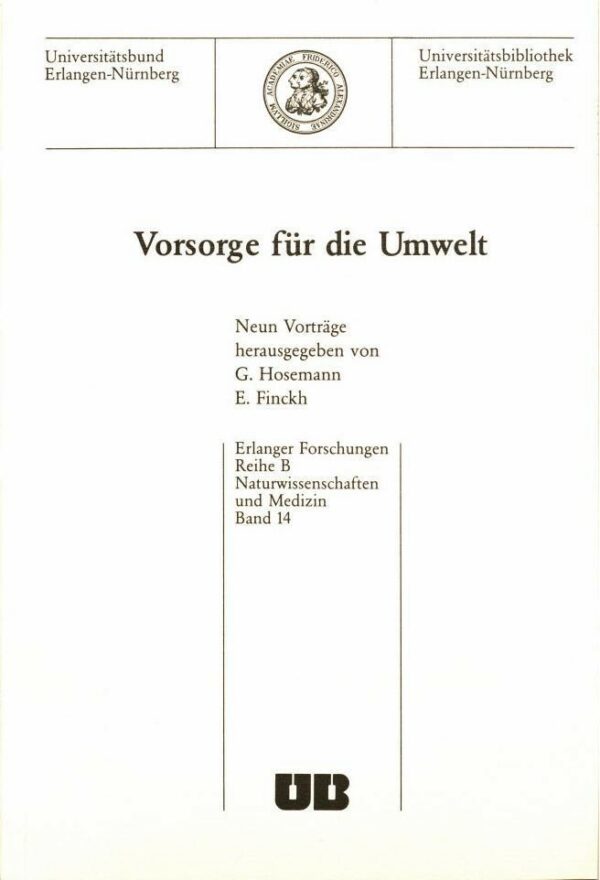 Titelbild Vorsorge für die Umwelt