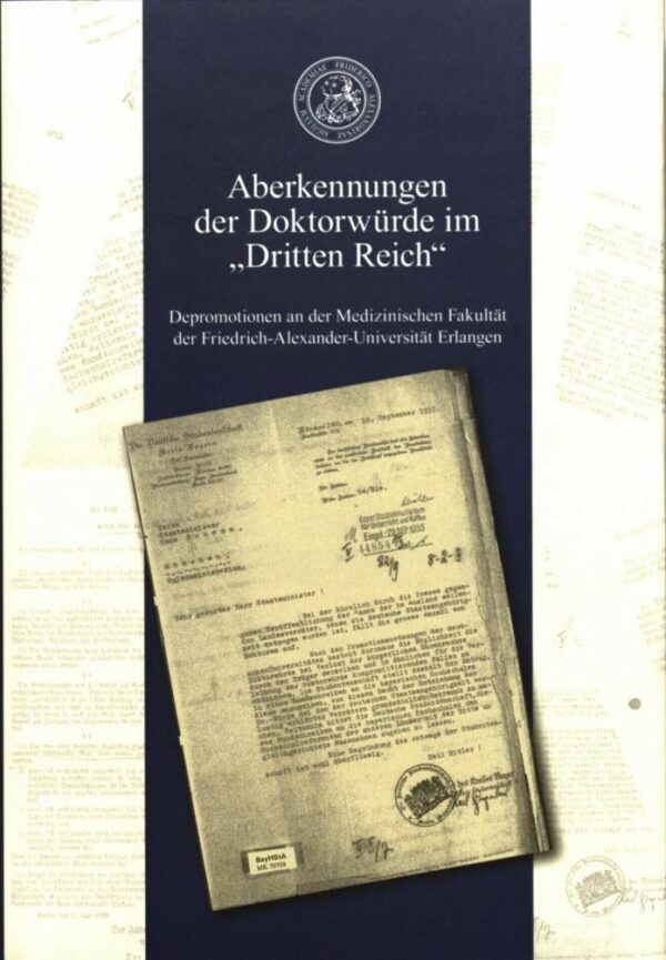 Titelblatt Aberkennungen der Doktorwürde im "Dritten Reich"