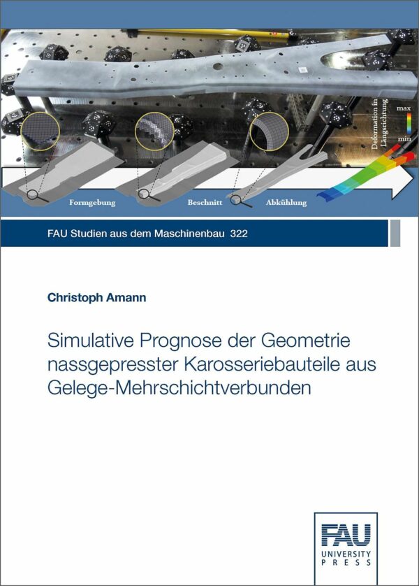 Titelbild Simulative Prognose der Geometrie nassgepresster Karosseriebauteile aus Gelege-Mehrschichtverbunden