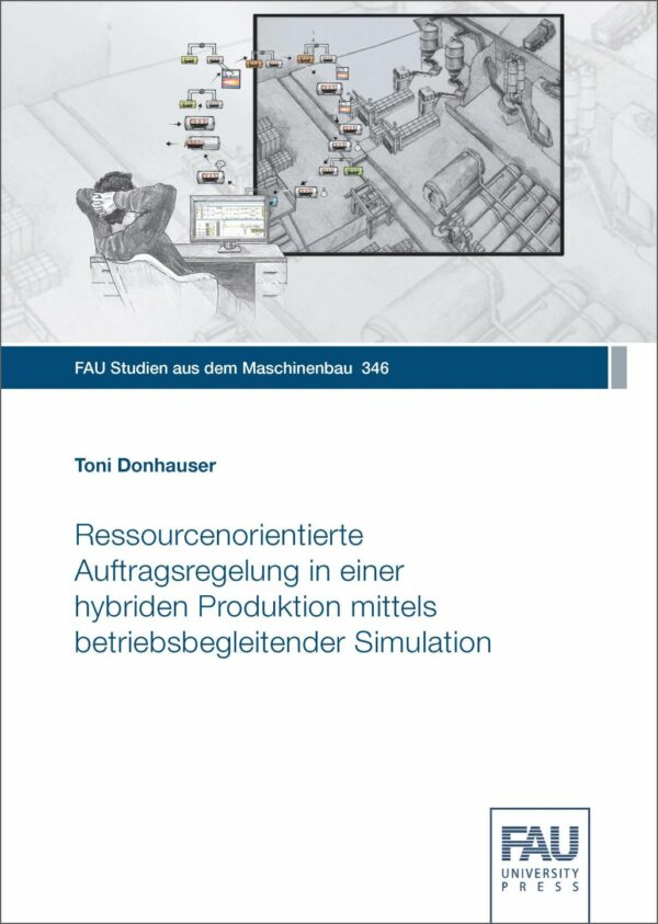 Titelbild Ressourcenorientierte Auftragsregelung in einer hybriden Produktion mittels betriebsbegleitender Simulation