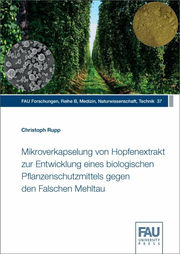 Titelbild Mikroverkapselung von Hopfenextrakt zur Entwicklung eines biologischen Pflanzenschutzmittels gegen den Falschen Mehltau
