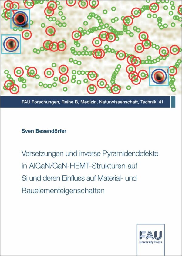 Titelbild Versetzungen und inverse Pyramidendefekte in AlGaN/GaN-HEMT-Strukturen auf Si und deren Einfluss auf Material- und Bauelementeigenschaften