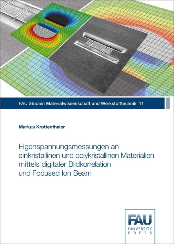 Titelbild Eigenspannungsmessungen an einkristallinen und polykristallinen Materialien mittels digitaler Bildkorrelation und Focused Ion Beam