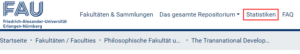 Screensshot Link "Statistiken" in OPEN FAU